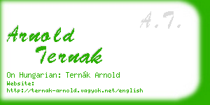 arnold ternak business card